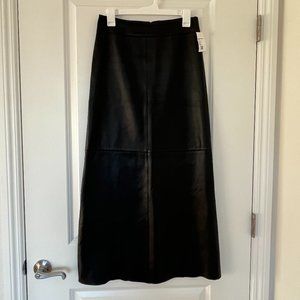 BCEGMAXAZRIA Black Leather Full Length Skirt